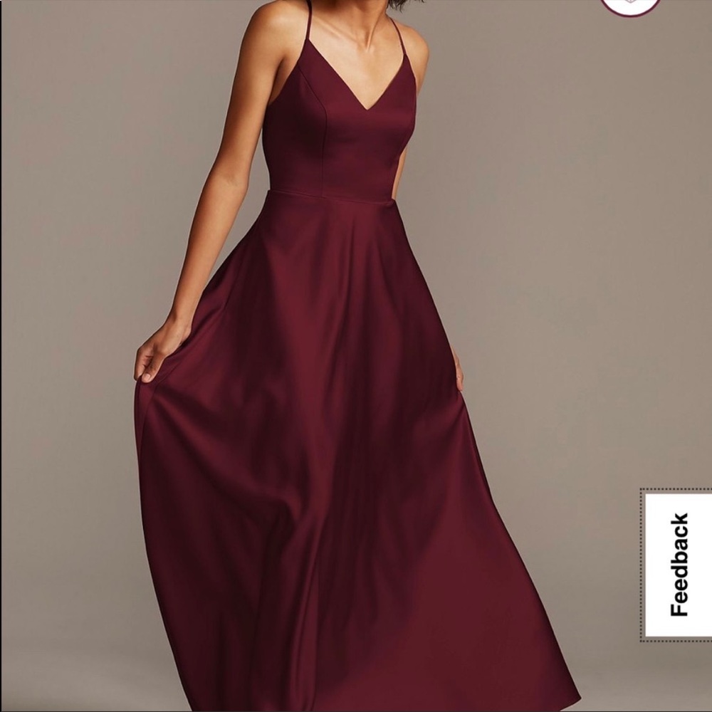 Spaghetti Strap Satin A-Line Bridesmaid Dress